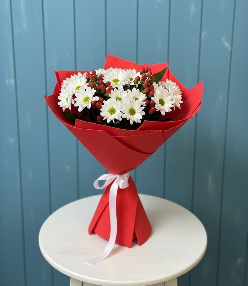 Букет цветов из: Хризантемы в Греческом