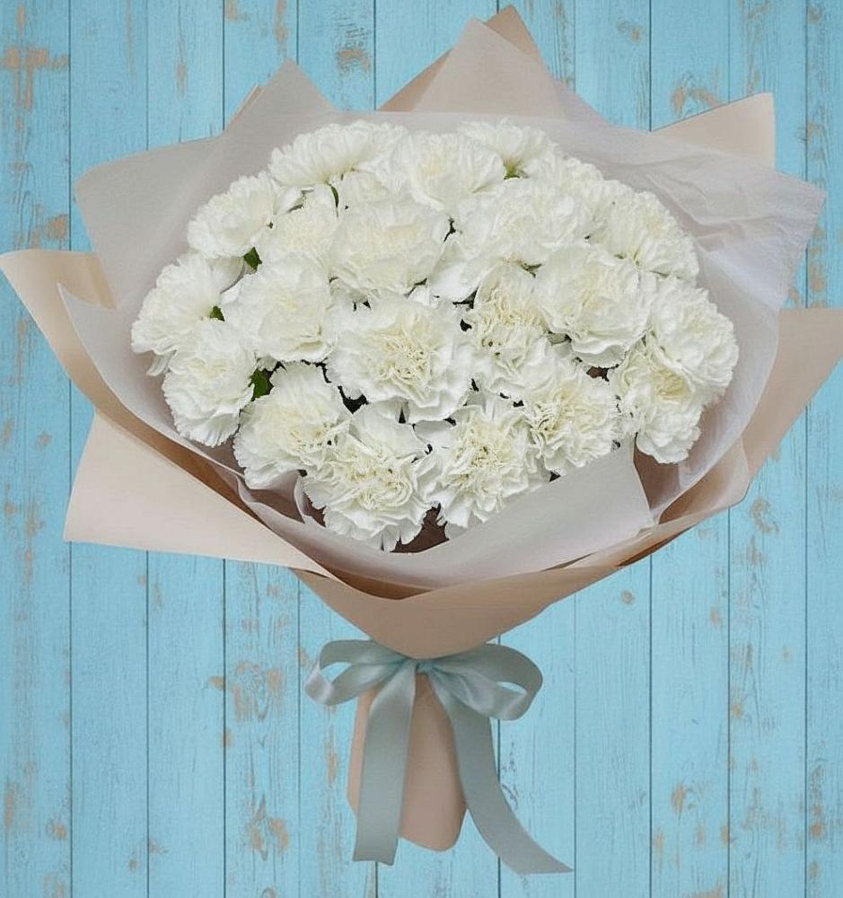 Букет цветов из: Гвоздики в Греческом