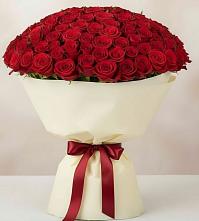 Букет 101 Красная роза Милано в Греческом