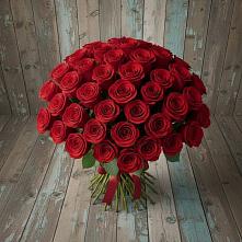 Букет 55 Красных роз Фридом #REPLACE_PRED# Греческом