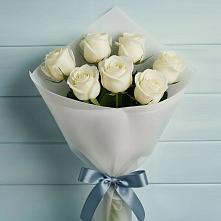 Букет 7 Белых роз Эдлесс Лав #REPLACE_PRED# Греческом