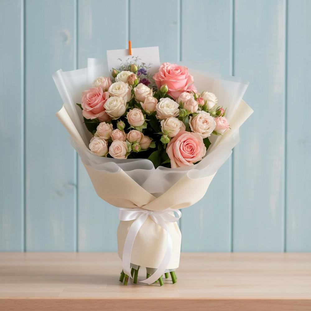 Букет цветов из: Розы в Греческом