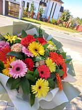 Букет цветов из:  Герберы #REPLACE_PRED# Греческом