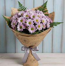 Букет цветов из:  Хризантемы в Греческом