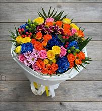 Букет цветов из:  Розы и Хризантемы #REPLACE_PRED# Греческом