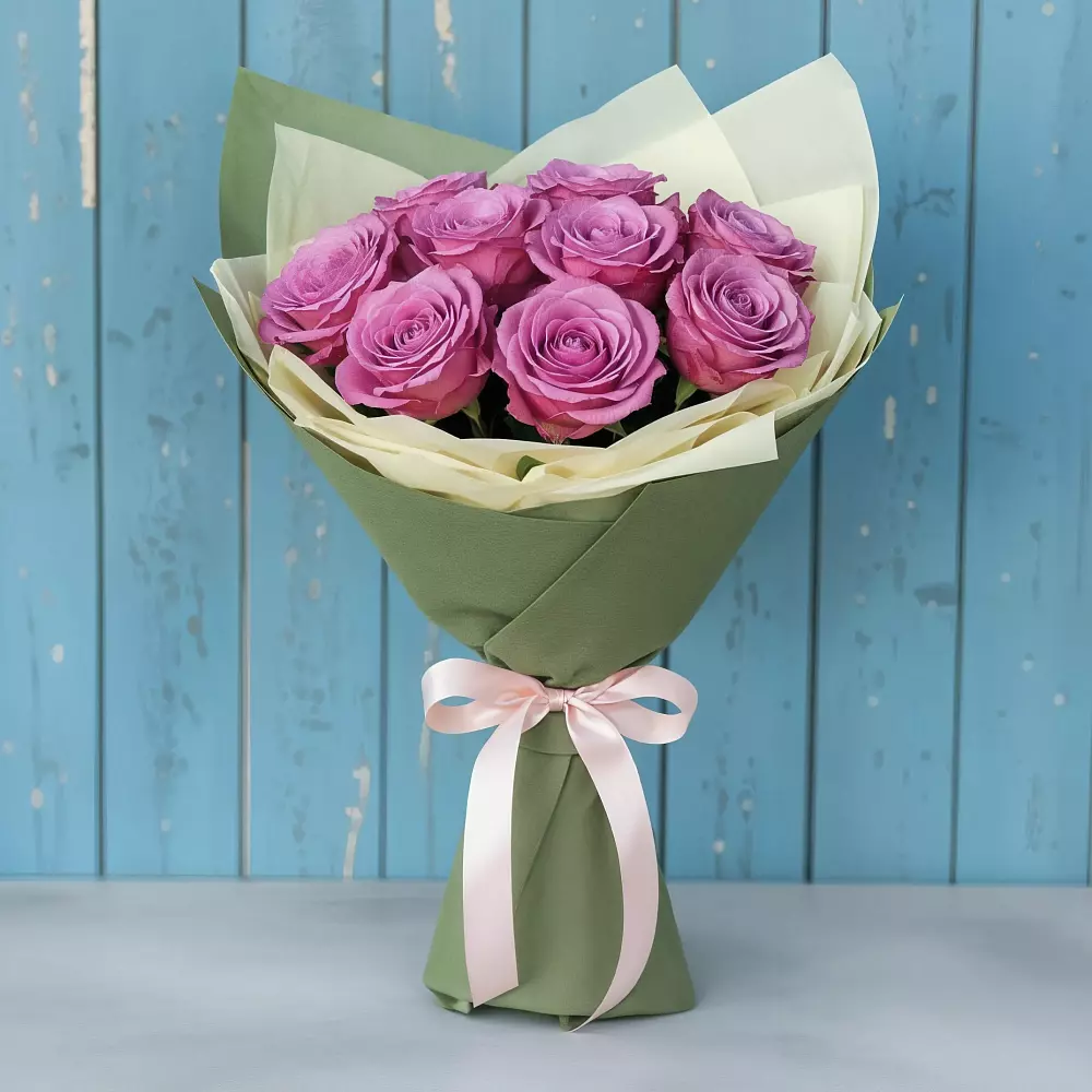 Букет Розы Фёрст Леди в Греческом