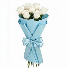 Букет 7 белых роз Проуд #REPLACE_PRED# Греческом