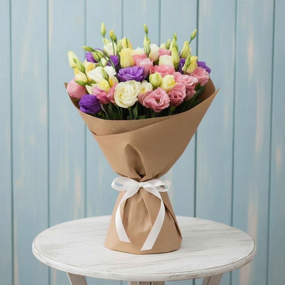 Букет цветов из: Лизиантусы в Греческом