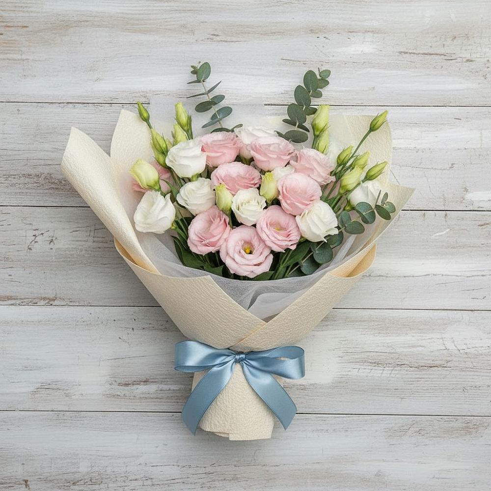 Букет цветов из: Лизиантусы в Греческом